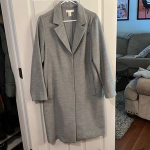 Grey longline coat